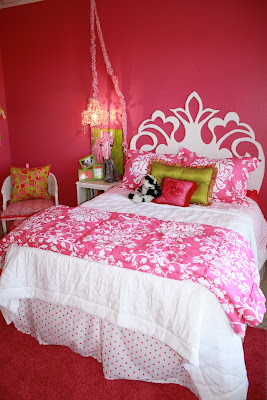 hot pink bedroom