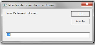 script qui vous demande l’adresse d’un dossier donner