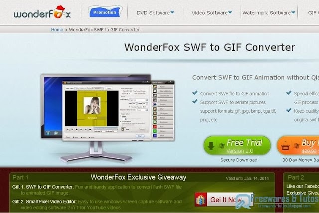 Offre promotionnelle : WonderFox SWF to GIF Converter gratuit !