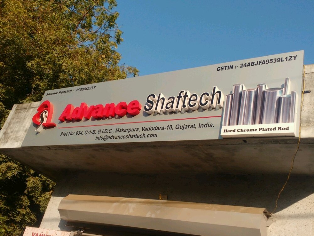 ADVANCE SHAFTECH  634, G 1 B, Makarpura GIDC, Vadodara - 390010 24ABJFA9539L1ZY Mr. Shrenik Panchal - 7600065319