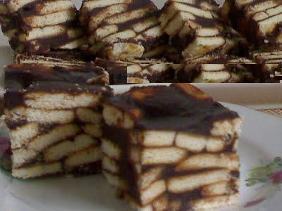 Kek Batik Koko dan Milo Simple  Koleksi Resepi Emak