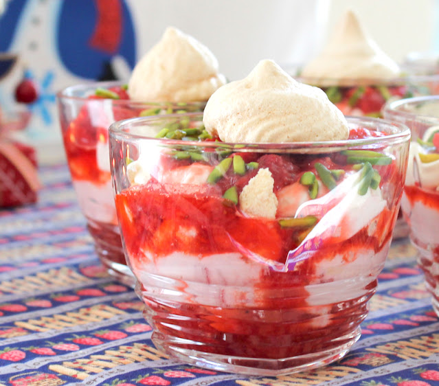 Food Lust People Love: A Classic Eton Mess has three essential ingredients, beautifully ripe strawberries, meringue and whipped cream. It can easily be made with store-bought meringues, for a simple yet lovely dessert, pretty enough for company.