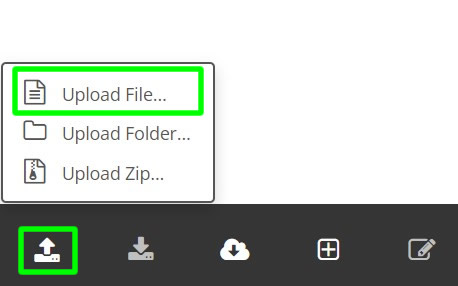 upload file option htdocs