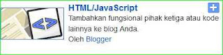 tambah gadget dengan kode html javascript