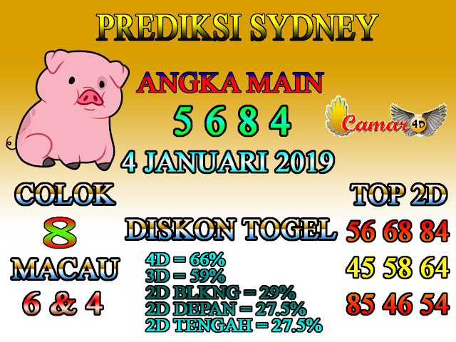 Prediksi Togel Sydney 4 january 2019