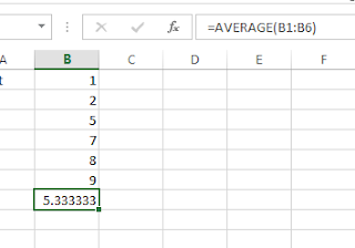 Average Formula Excel
