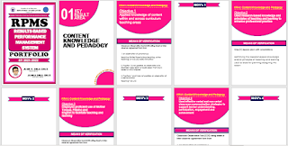 NEW RPMS E-PORTFOLIO FOR TEACHERS (DESIGN 3.2 PINK VERSION) FREE DOWNLOAD- Complete with Cover, Spaces for MOVs