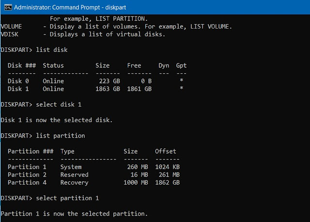 diskpart command delete partition