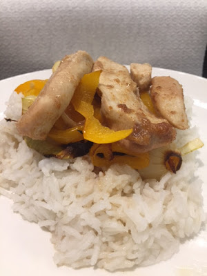 Spicy maple chicken and rice