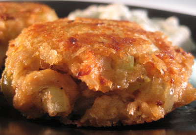 Salmon Cakes with Lemon-y Tzatziki