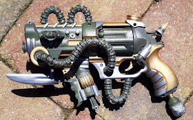 Mod, steampunk, gun, blaster, rotator x-8, paint, custom, future, revolver, nerf