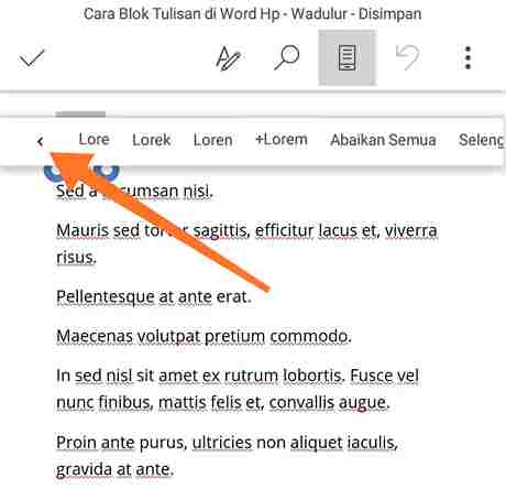 Cara Blok Semua Tulisan di Microsoft Word Hp Android - Langkah #2