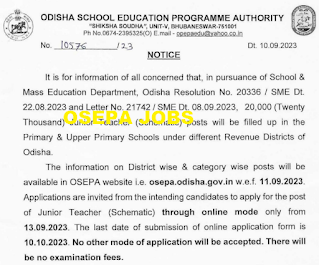 Govt. Teacher Jobs in Odisha