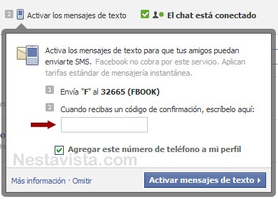Registrando tu celular en Facebook