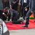 Zimbabwean President Mugabe Falls As He Misses Step
