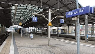 Вокзал в немецком Галле