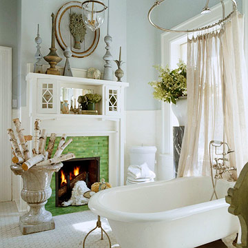 Bathroom Fireplace