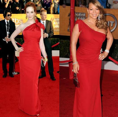 SAG Christina Hendricks and Mariah Carey