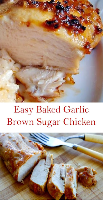 Baked Garlic Brown Sugar Chicken #Baked #Garlic #Brown #Sugar #Chicken