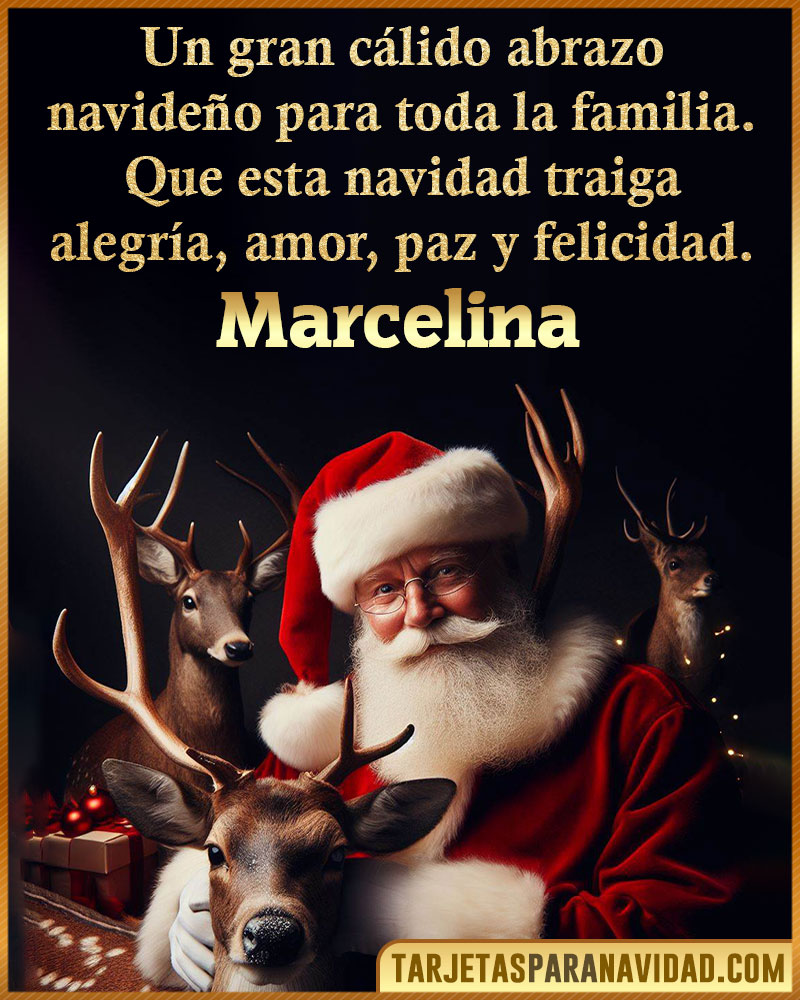 Tarjetas Navideñas personalizadas para Marcelina