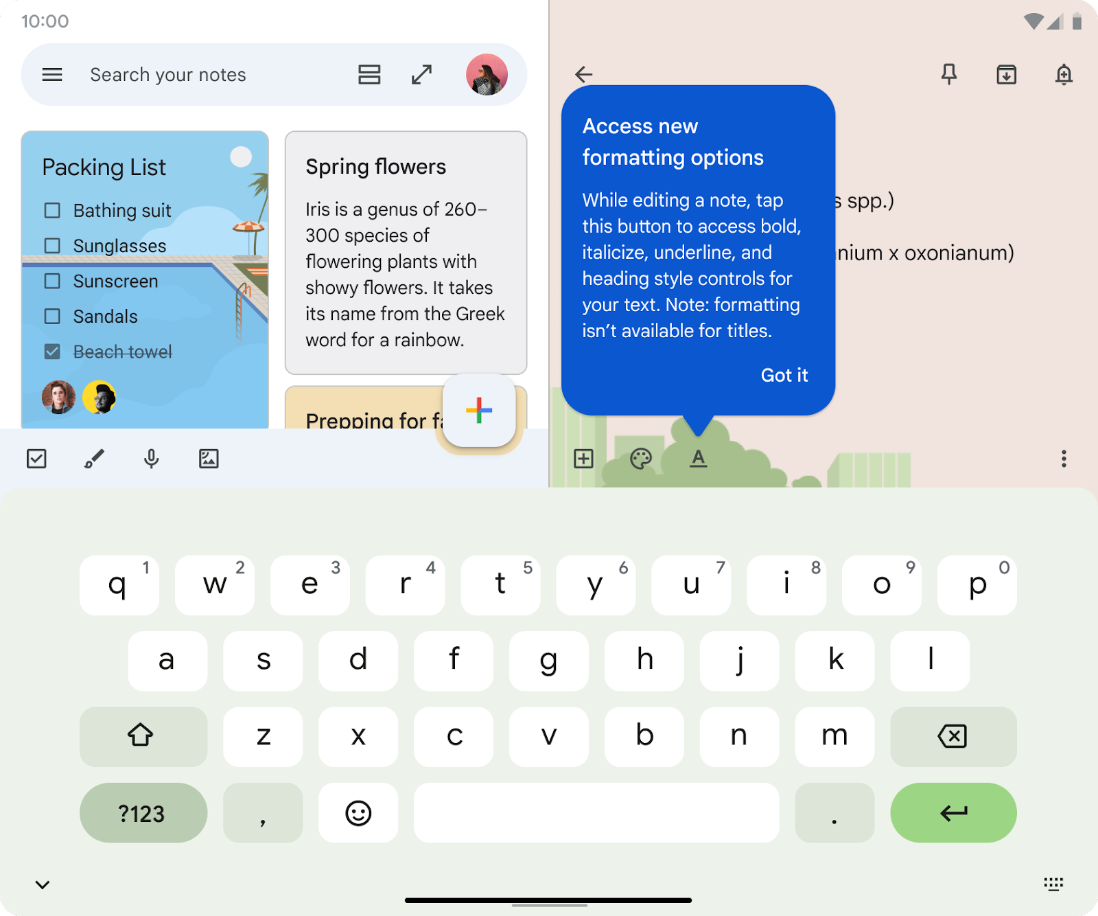 Mejora tus notas de Google Keep en Android con formato de texto enriquecido
