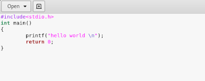 hello world program in c