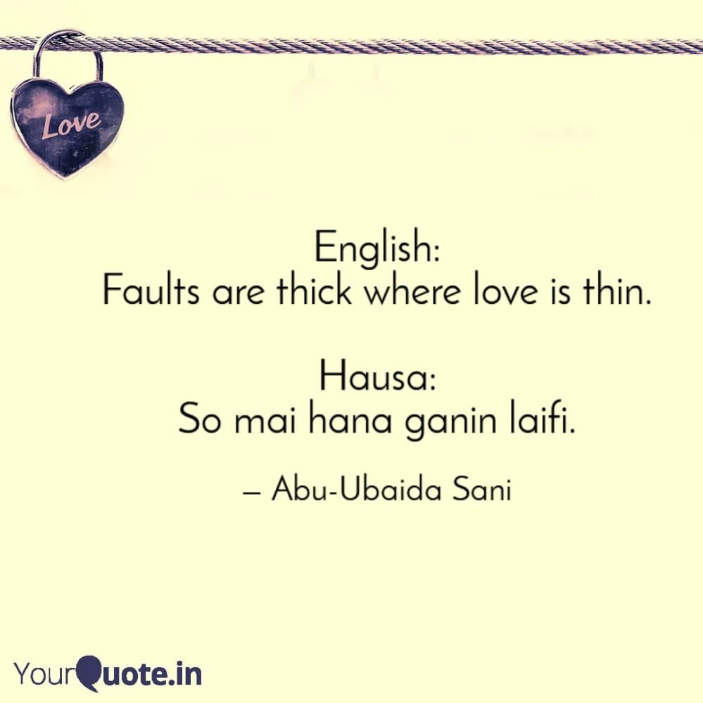 Abu-Ubaida Sani (English-Hausa Proverbs)