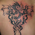 Cool Amazing Tribal Dragon Back Tattoos