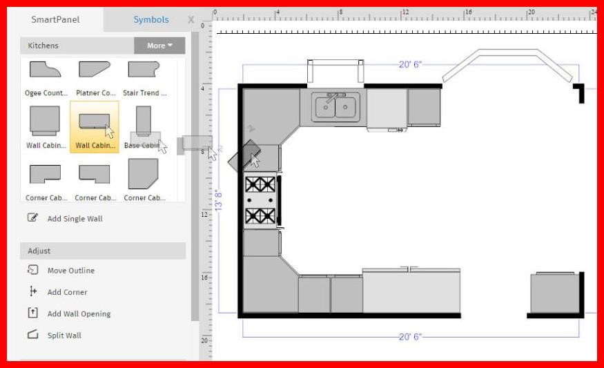 16 Kitchen Cabinet Diagrams How to Draw a Floor Plan with SmartDraw Kitchen,Cabinet,Diagrams