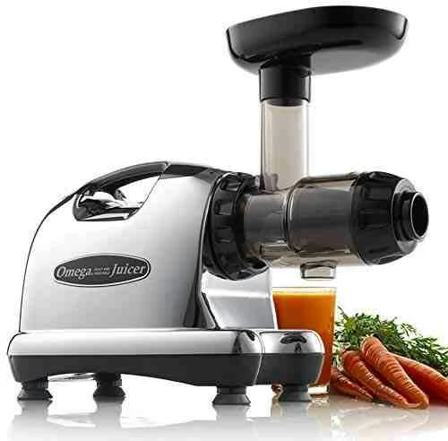 Omega J8006 Juicer: Fruit Juice Extractor and Vegetable Masticating Machine with Automatic Pulp-Ejection Function