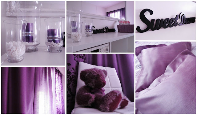 makuuhuoneen sisustus violetti makuuhuone ikea kallax expedit