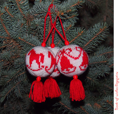 Knitted Christmas balls