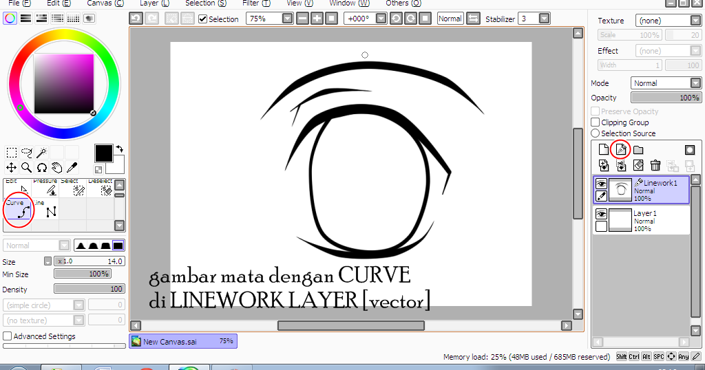 Belajar yuk!!!: Mata Anime Paint Tool SAI