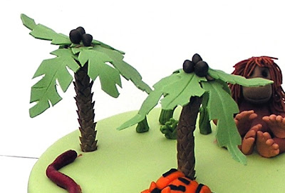 fondant cake fondanttorte palmtree palme clay gumpaste