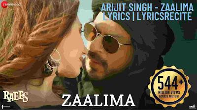 Arijit Singh - Zaalima Lyrics | Lyricsrecite