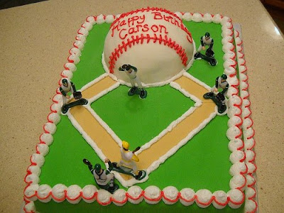 Baseball Birthday Cake on Camouflage Hunter S Cake