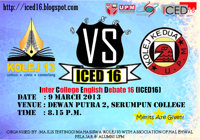 ICED 16 AT UPM!