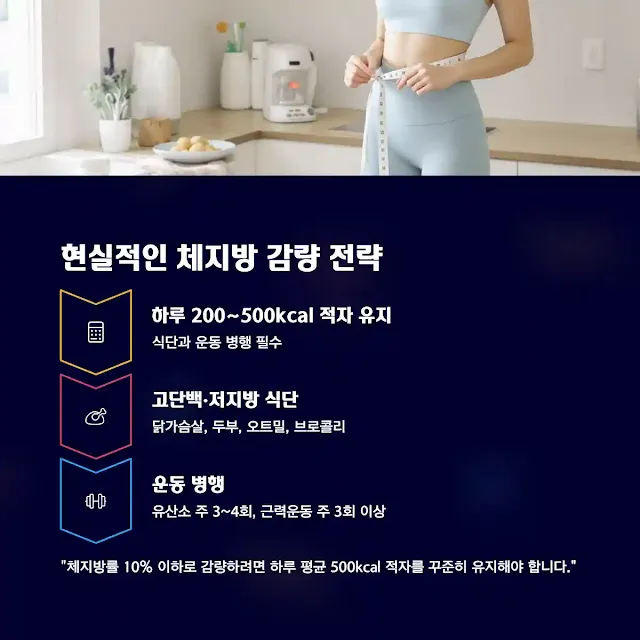 현실적인 체지방 감량 전략 체크리스트
