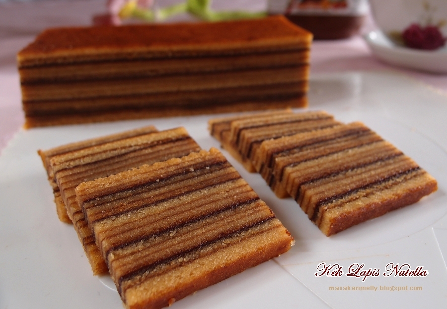 RESEPI KEK LAPIS SARAWAK NUTELLA  Resep Kue Kering Terbaru