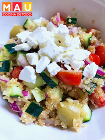 ensalada quinoa griega lunes sin carne meatless monday receta facil