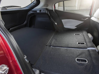 2018 Mazda3 rear seats folded