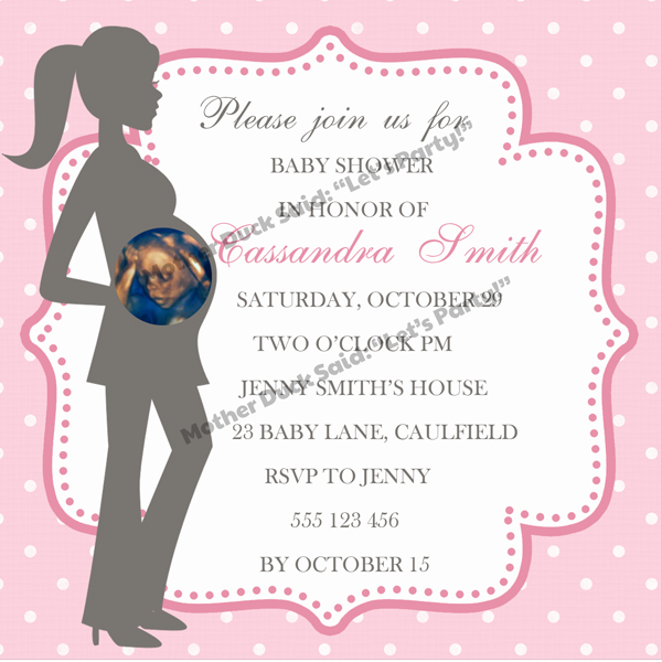 Baby Shower Invitation / Sonogram Invitation