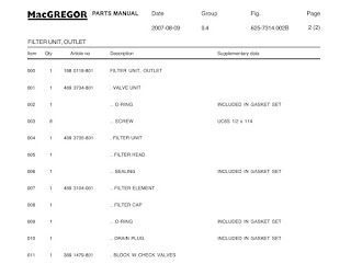 We sale CARGO CRANE MacGregor / GL 3026/2426/gr 489-3104-001  FILTER ELEMENT FOR OUTLET, ARTICLE NO : 489 3104-001 , DRAWING NO : 625-7314.002B, GROUP 9.4 GROUP 9.4  E-mail: idealdieselsn@hotmail.com