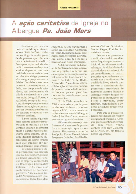 PROGRAMA DA FESTA DE NOSSA SENHORA DA CONCEIÇÃO – 2006 – Santarém – Pará - Brasil