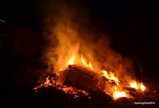 That's a big bonfire!
