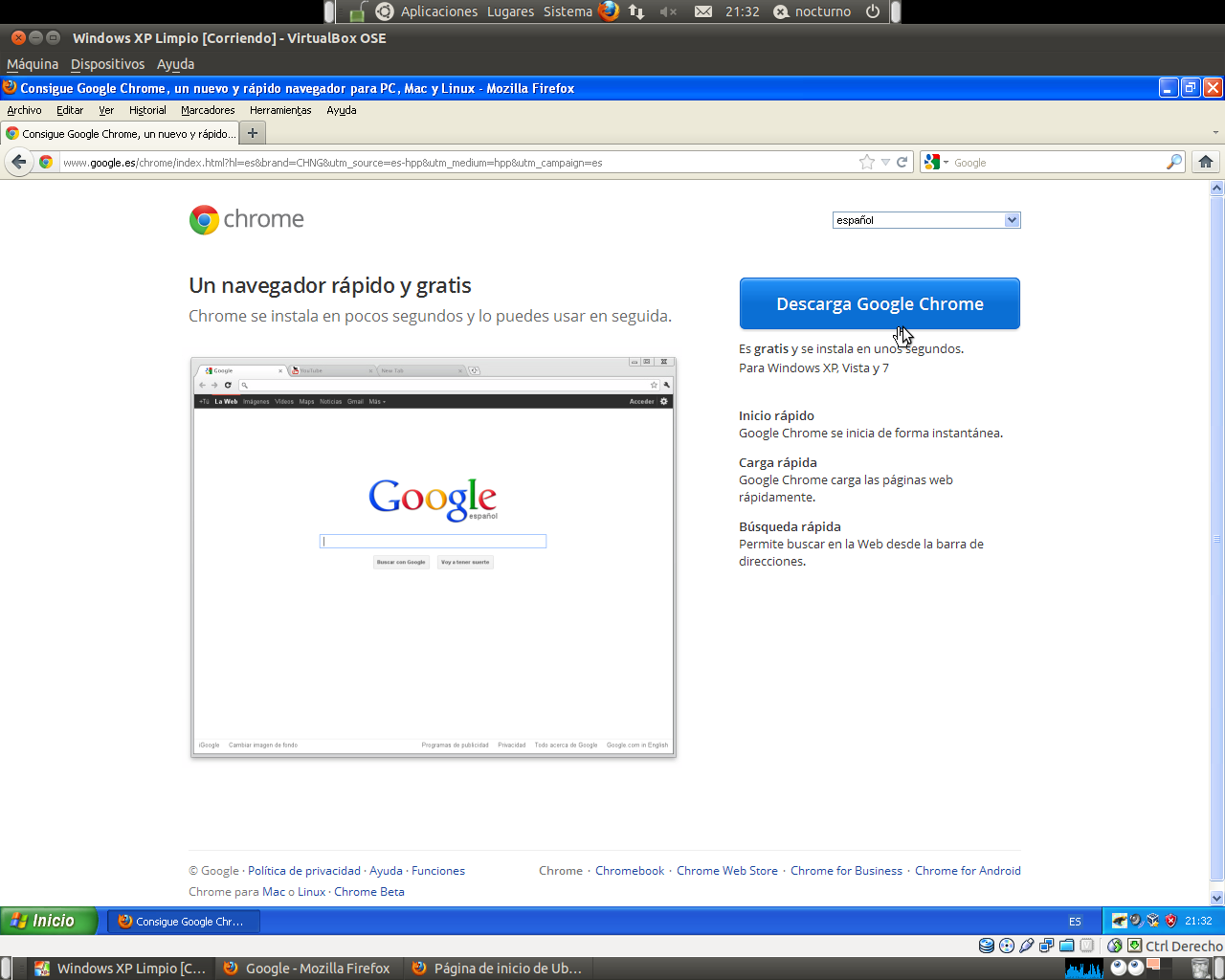 Descargar Google Chrome 2012 Gratis 