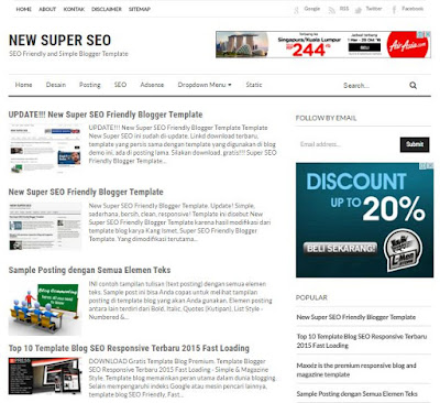 NEW Super SEO - Template Blog SEO Friendly Terbaru