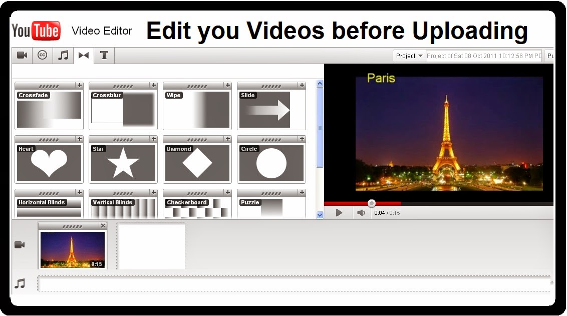  Click here for Youtube Video Editor