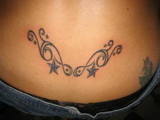 tattoos for girls on back stars. hot tattoo quotes for girls