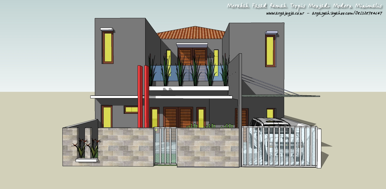 Keren desain pagar besi hollow minimalis